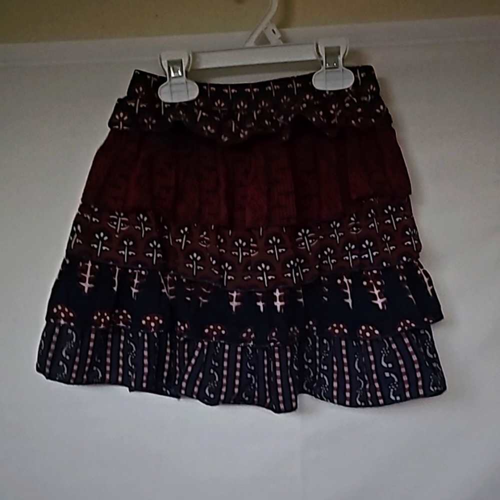 PINK & BLUE ETHNIC | Toddler Girl's Tiered Ruffle Indian Skirt - Set of 2 - Picture 16 of 16